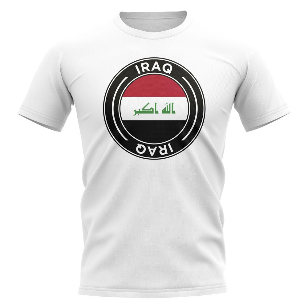 Iraq Football Badge T-Shirt (White)