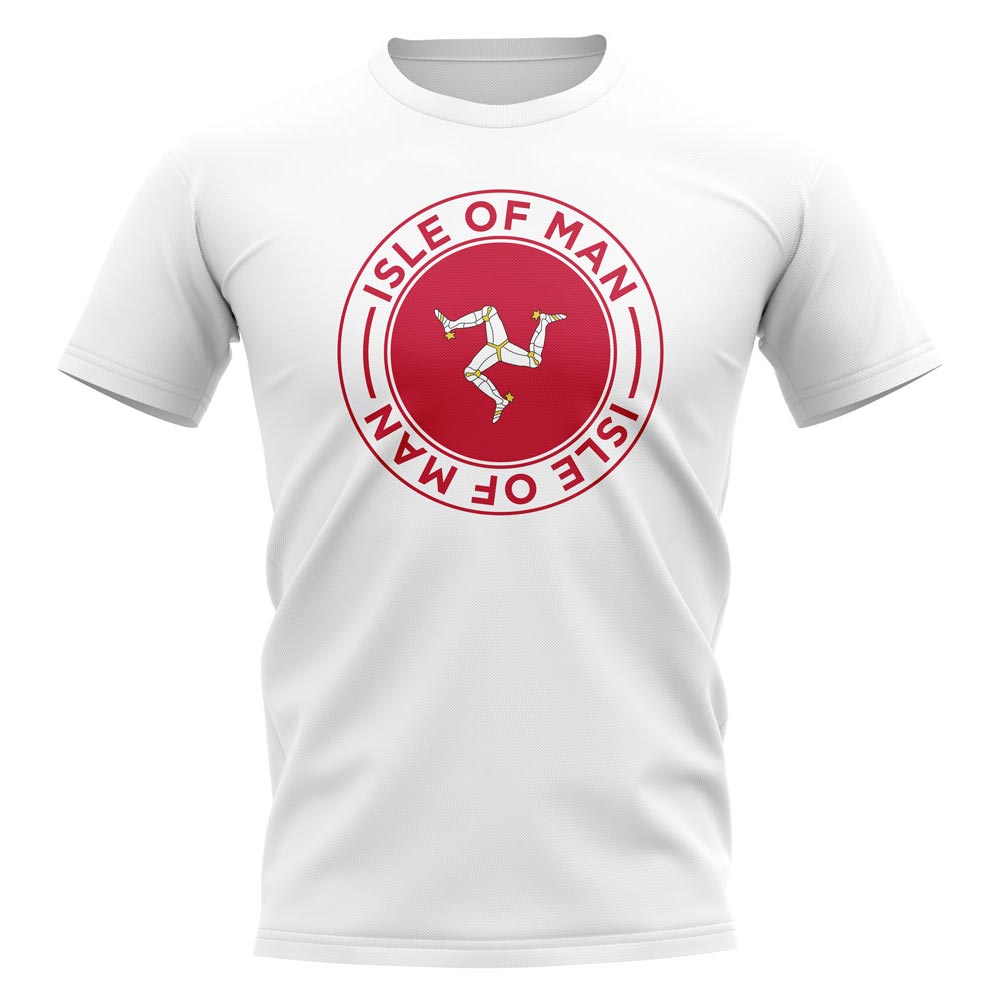 Isle Of Man Football Badge T-Shirt (White)