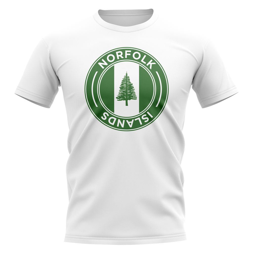 Norfolk Islands Football Badge T-Shirt (White)
