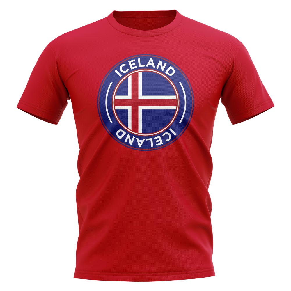 Iceland Football Badge T-Shirt (Red)