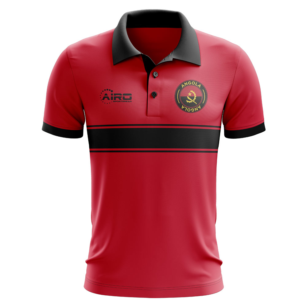 Angola Concept Stripe Polo Shirt (Red) - Kids