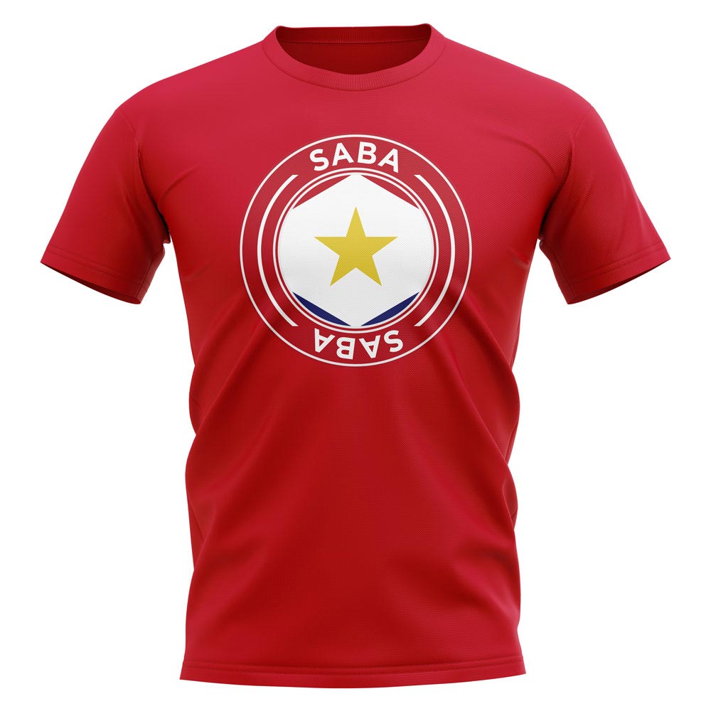 Saba Football Badge T-Shirt (Red)