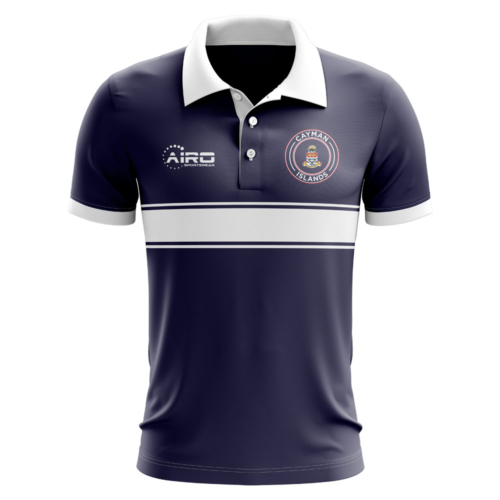 Cayman Islands Concept Stripe Polo Shirt (Navy) - Kids