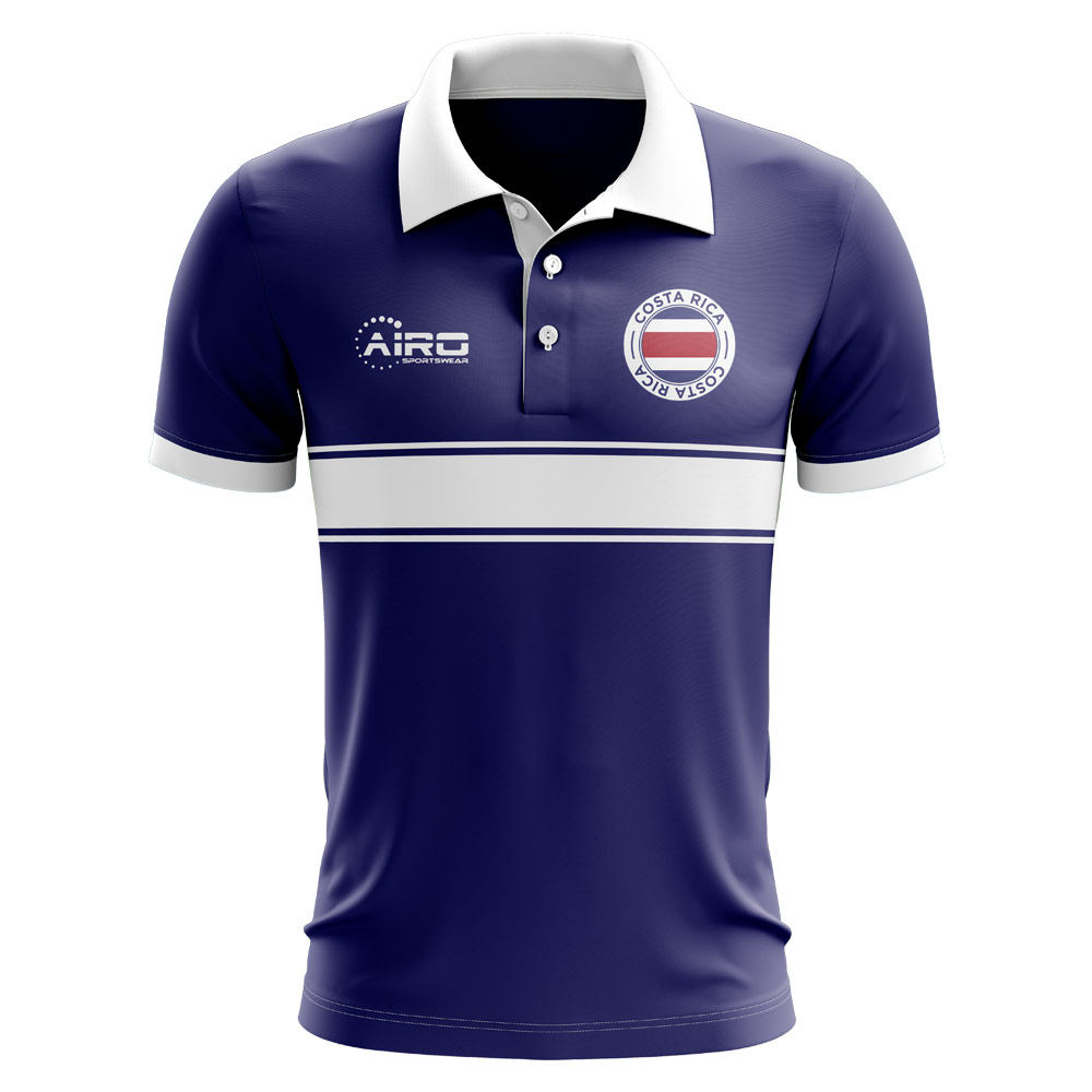 Costa Rica Concept Stripe Polo Shirt (Navy)