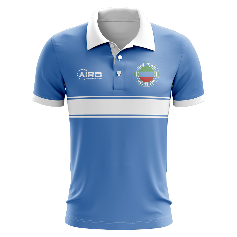 Dagestan Concept Stripe Polo Shirt (Sky)