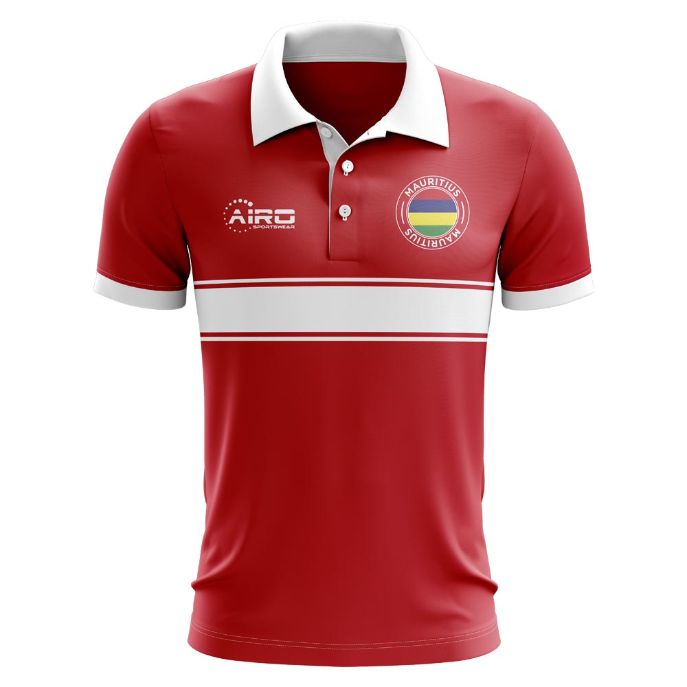 Mauritius Concept Stripe Polo Shirt (Red)