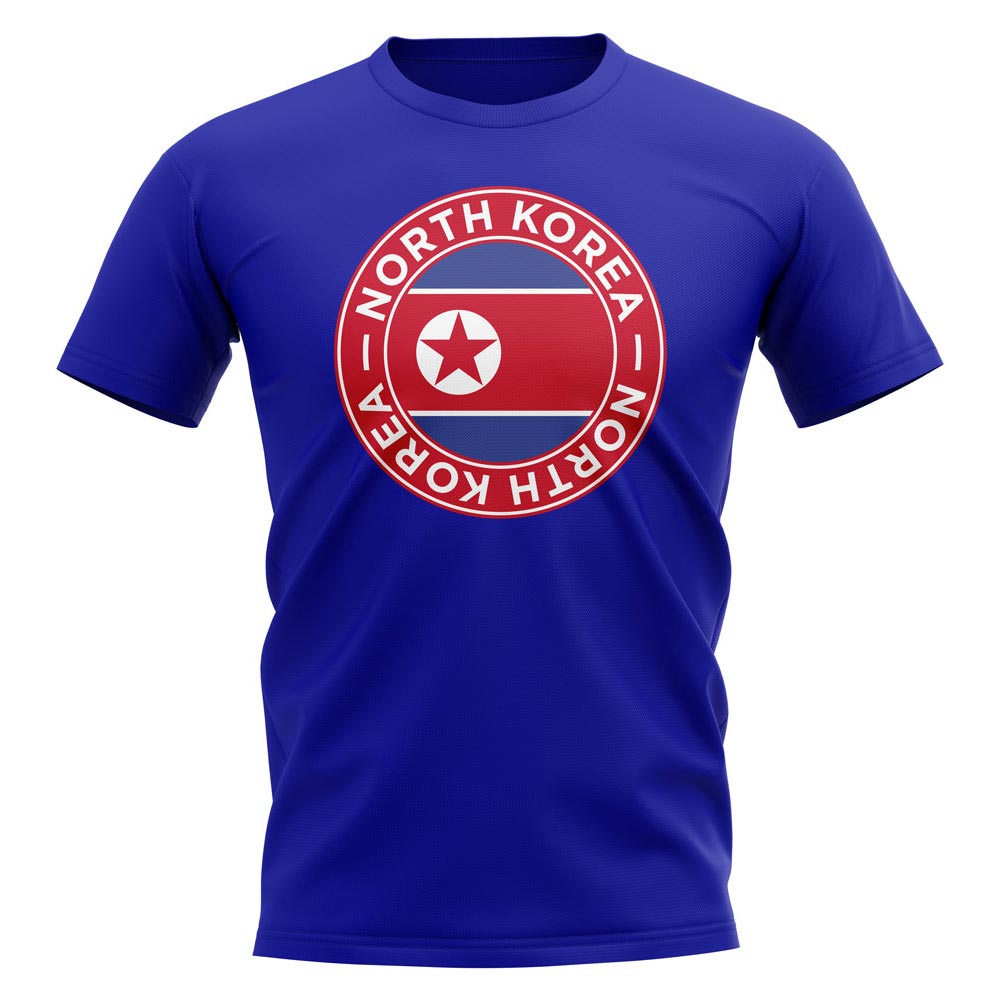 North Korea Football Badge T-Shirt (Royal)