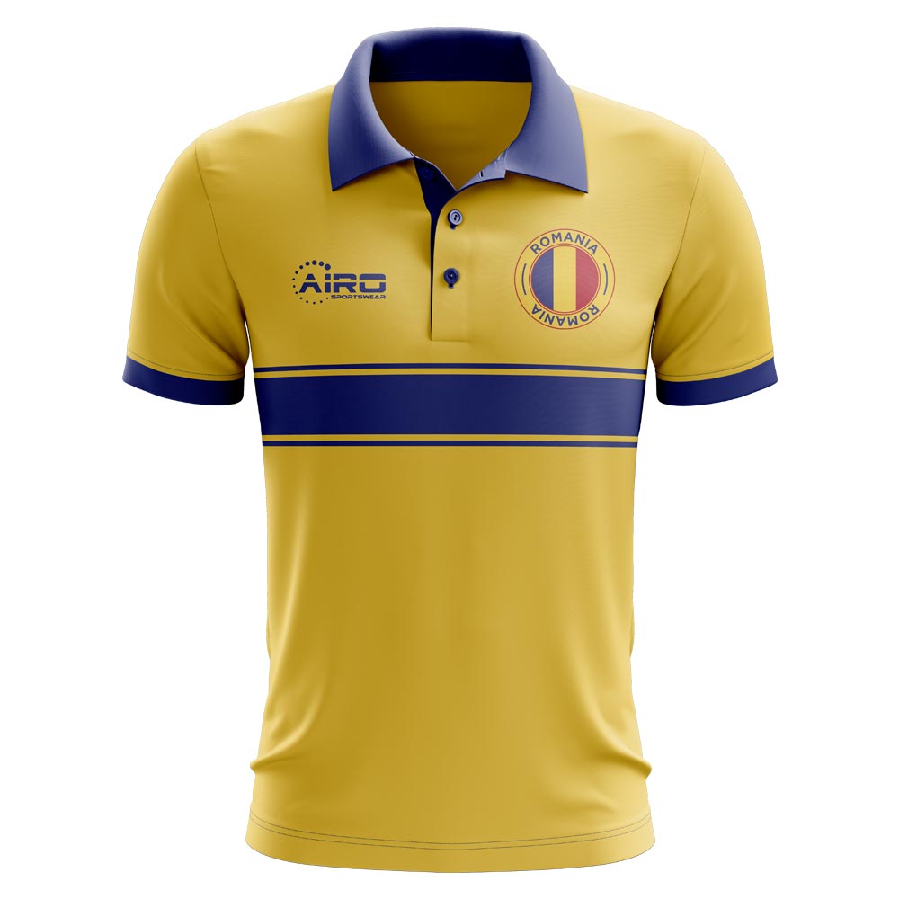 Romania Concept Stripe Polo Shirt (Yellow)