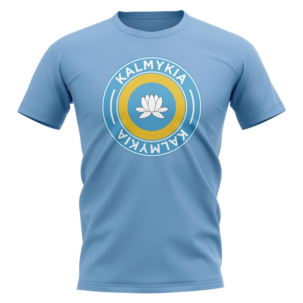 Kalmykia Football Badge T-Shirt (Sky)