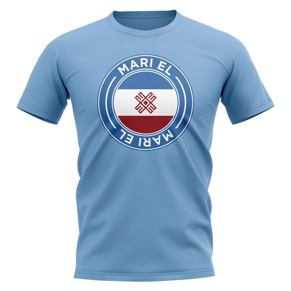 Mari El Football Badge T-Shirt (Sky)