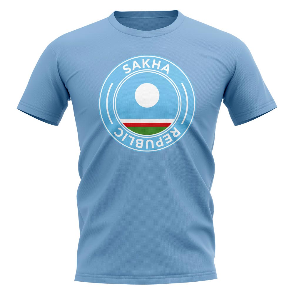 Sakha Republic Football Badge T-Shirt (Sky)