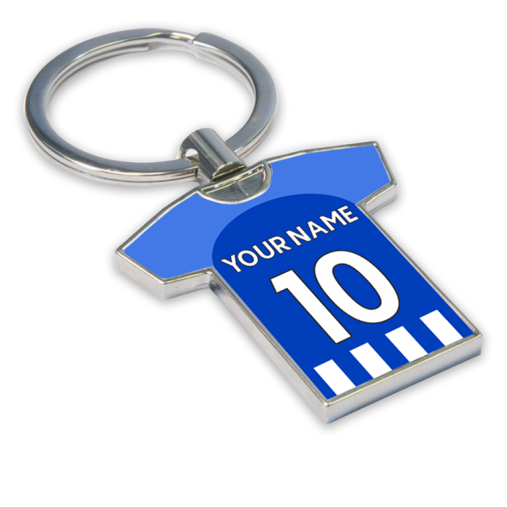 Personalised Brighton Football Shirt Key Ring