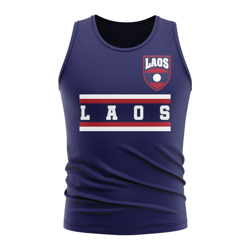 Laos Core Football Country Sleeveless Tee (Navy)