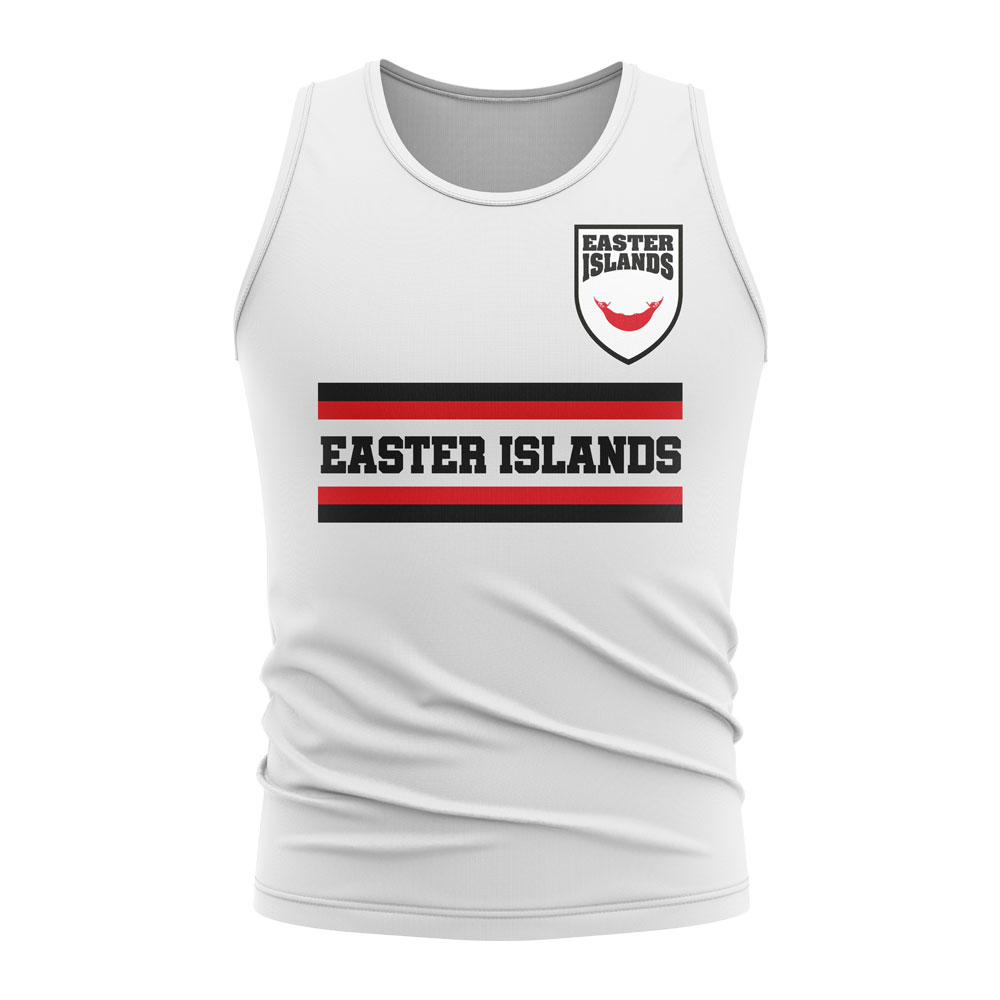 Easter Island Core Football Country Sleeveless Tee (White)