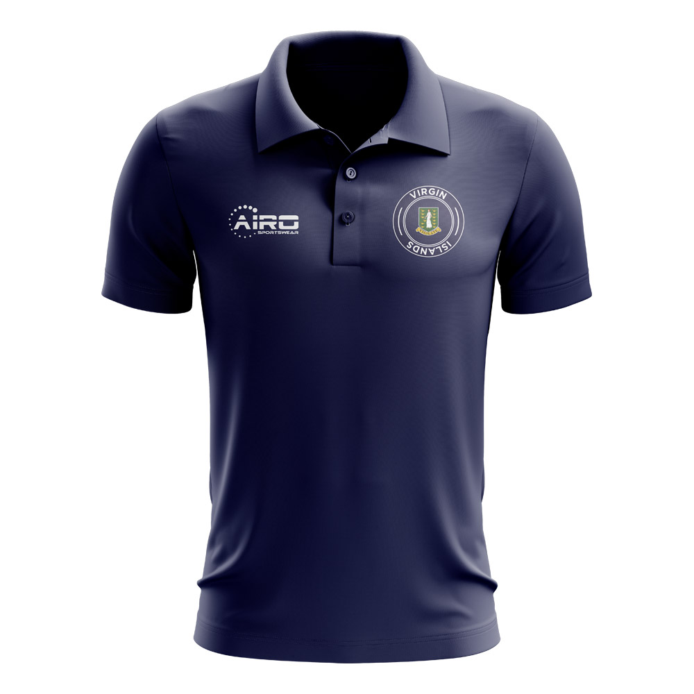 Virgin Islands UK Football Polo Shirt (Navy)