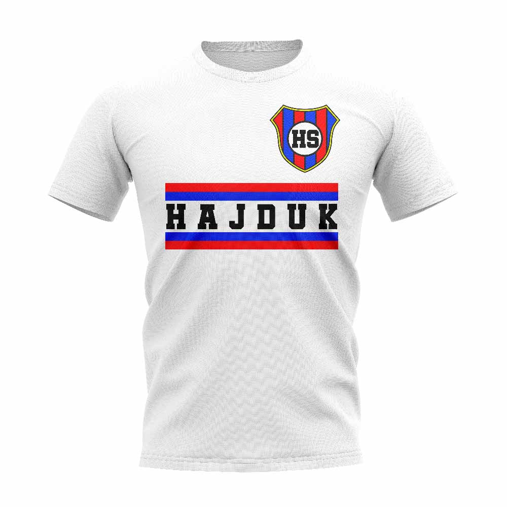 HNK Hajduk Split Core Football Club T-Shirt (White)