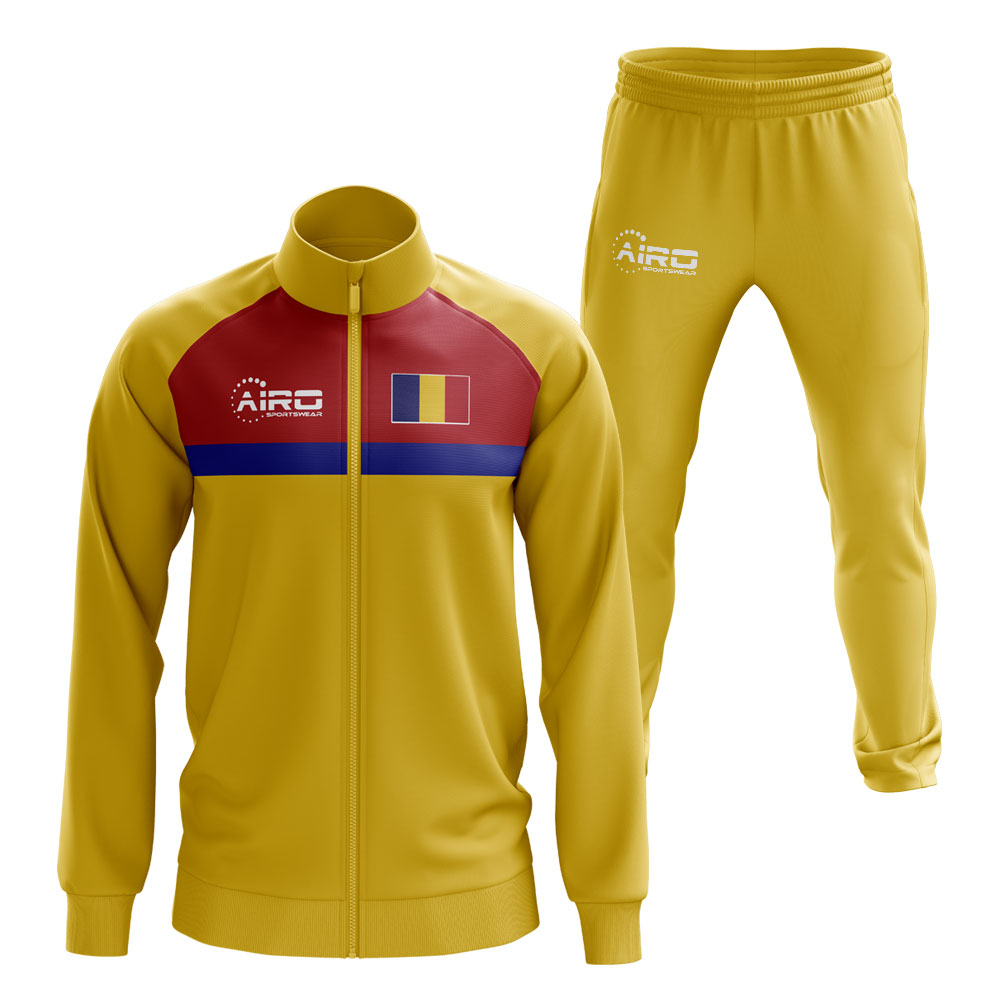 Romania Concept Football Tracksuit (Yellow)