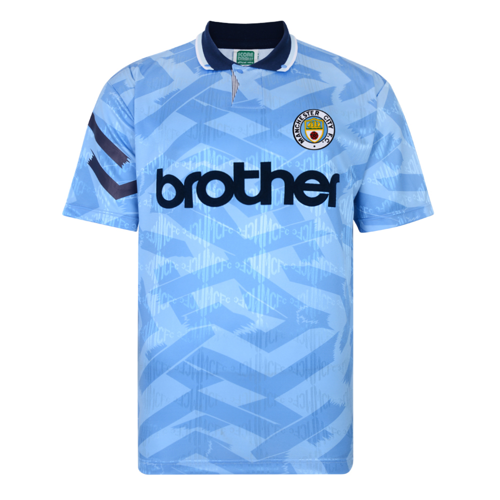 Score Draw Manchester City 1992 Retro Football Shirt