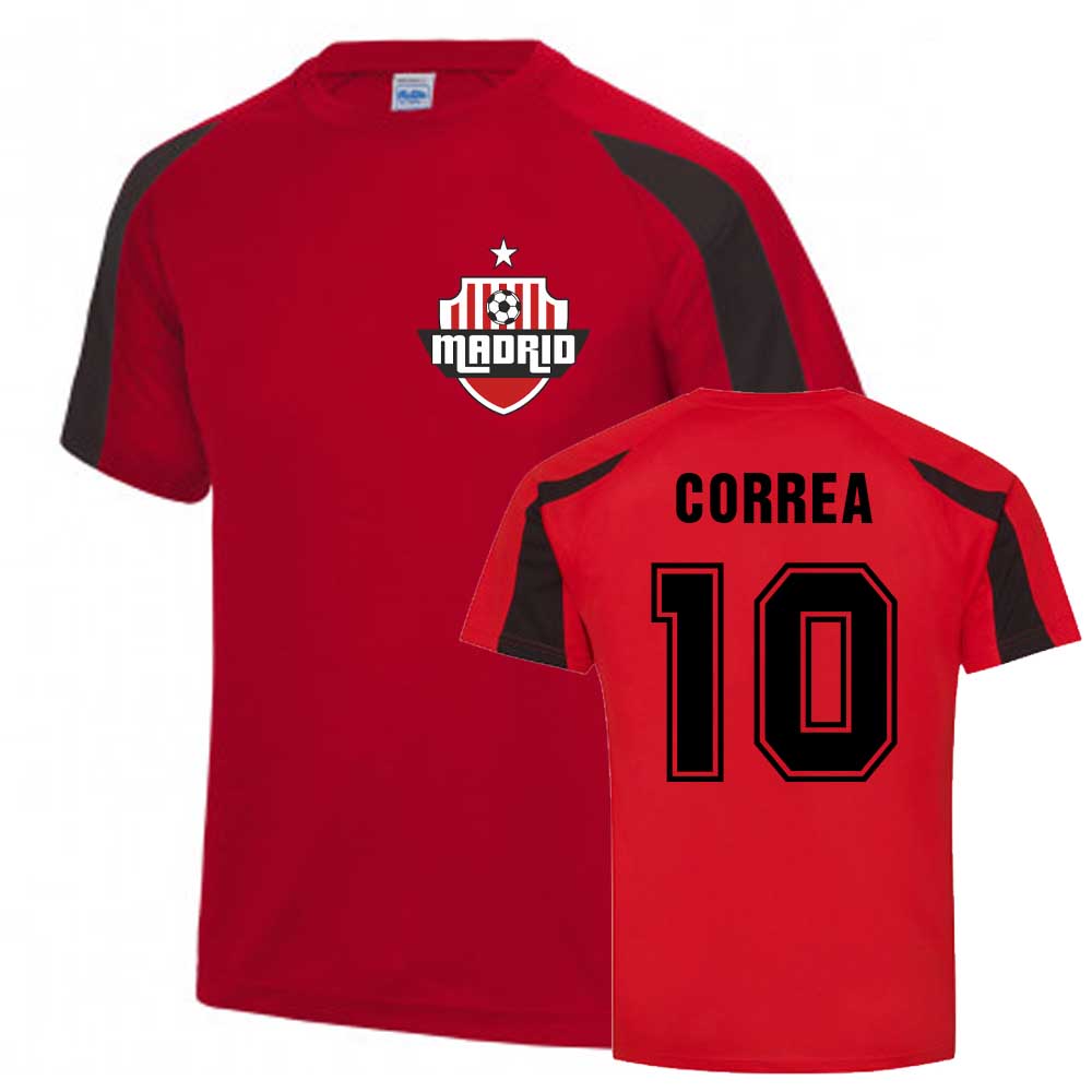 Angel Correa Atletico Madrid Sports Training Jersey (Red)