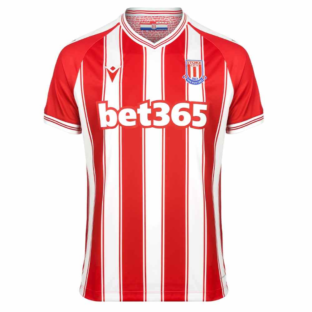 2020-2021 Stoke City Macron Home Football Shirt