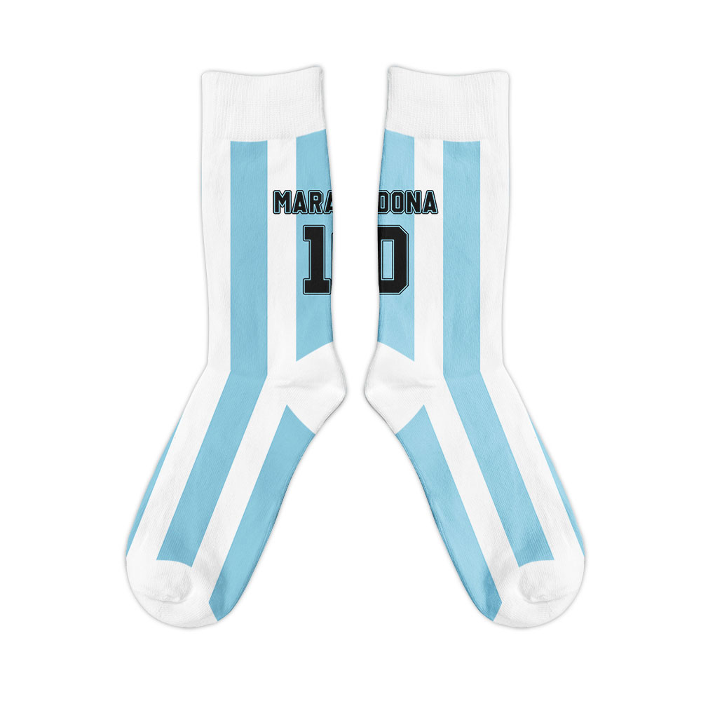 Argentina 1986 Diego Maradona Retro Socks