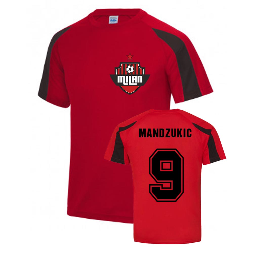 Mario Mandzukic Milan Sport Training Jersey (Red)