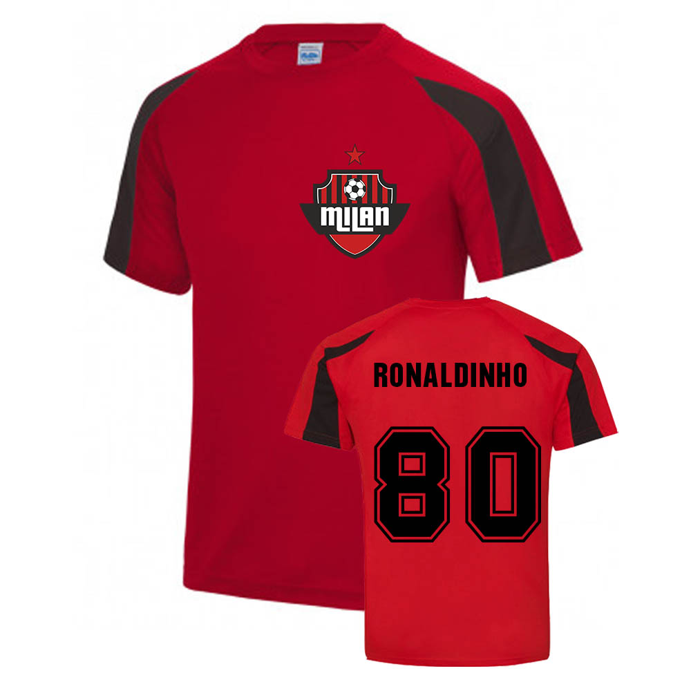 Ronaldinho Milan Sport Training Jersey (Red)