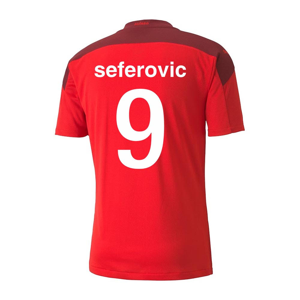 2020-2021 Switzerland Home Puma Football Shirt (Kids) (SEFEROVIC 9)