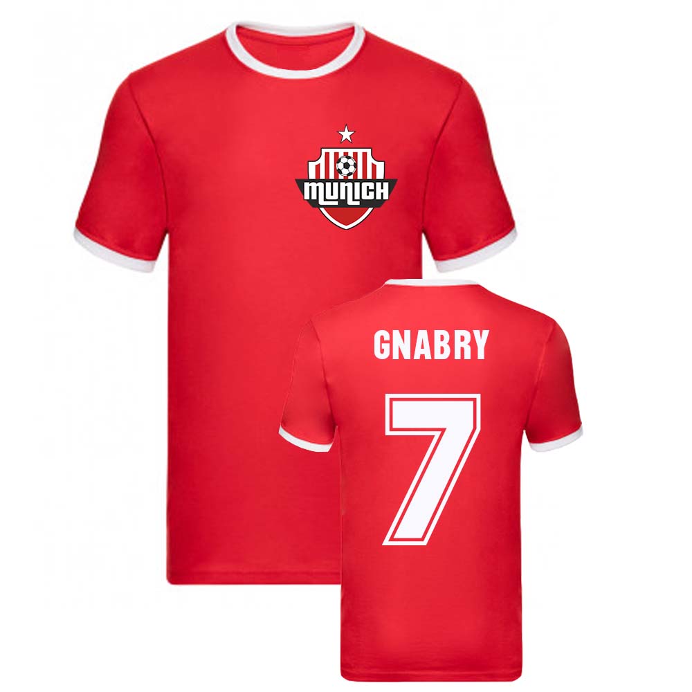 Serge Gnabry Bayern Munich Ringer Tee (Red)