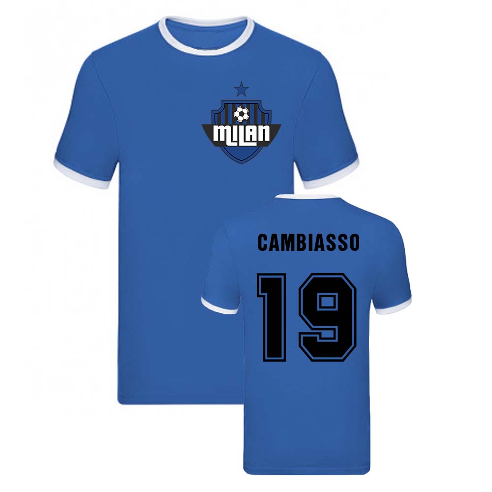 Esteban Cambiasso Milan Ringer Tee (Blue)