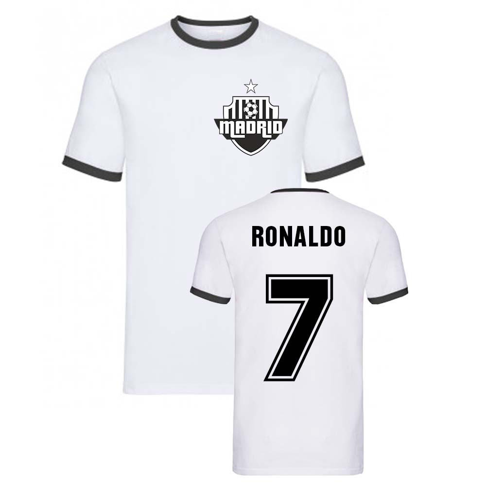 Cristiano Ronaldo Madrid Ringer Tee (White)