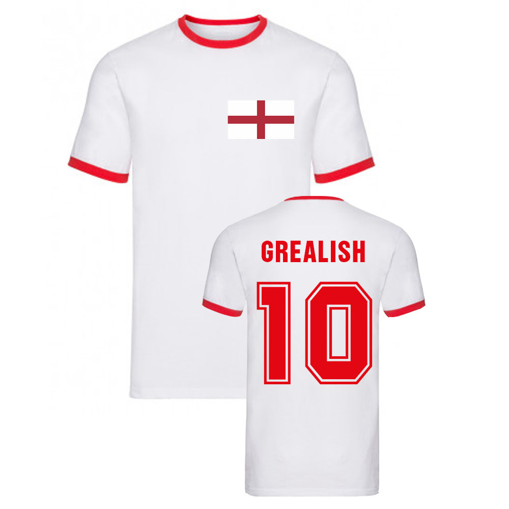 Jack Grealish England Ringer Tee (White)