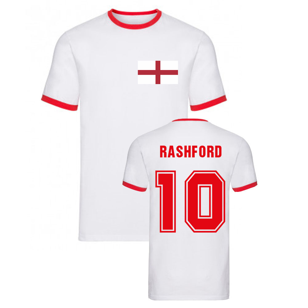 Marcus Rashford England Ringer Tee (White)