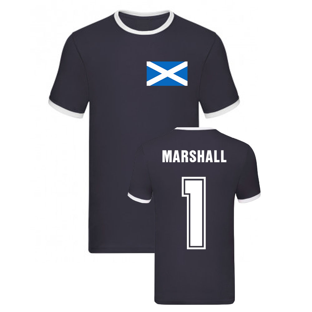 David Marshall Scotland Ringer Tee (Navy)