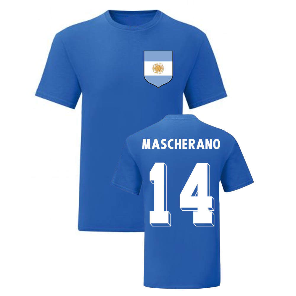 Javier Mascherano Argentina National Hero Tee (Blue)