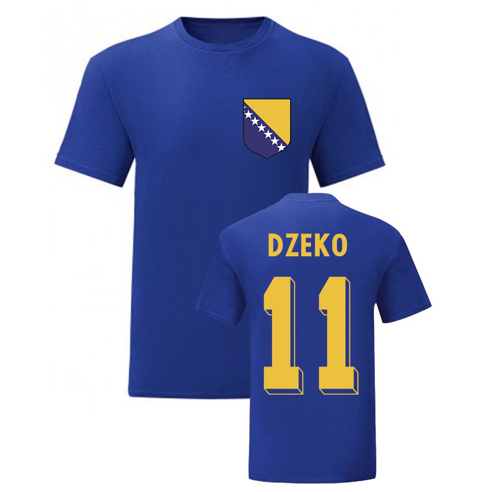 Edin Dzeko Bosnia National Hero Tee (Blue)