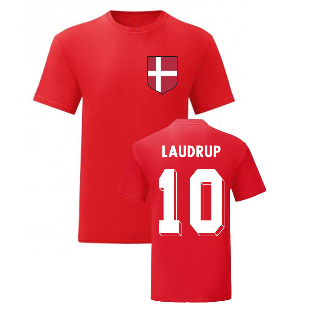 Michael Laudrup Denmark National Hero Tee (Red)