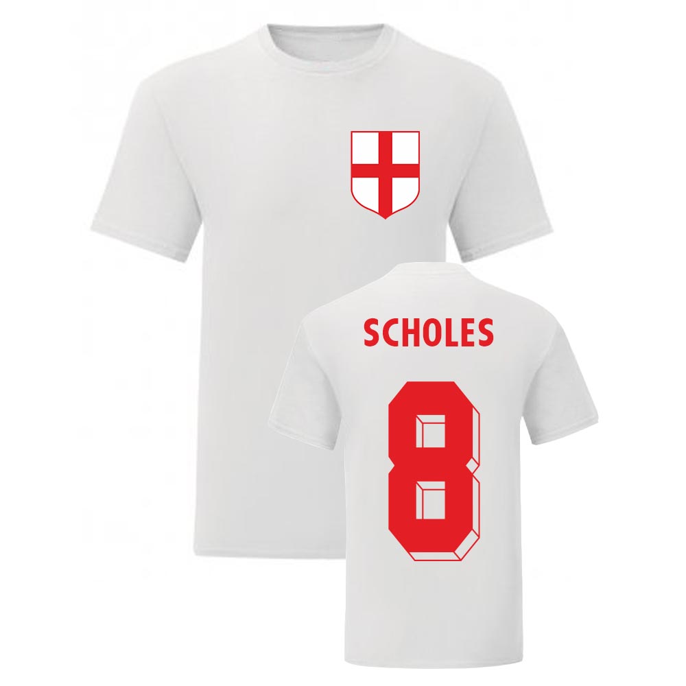 Paul Scholes England National Hero Tee (White)