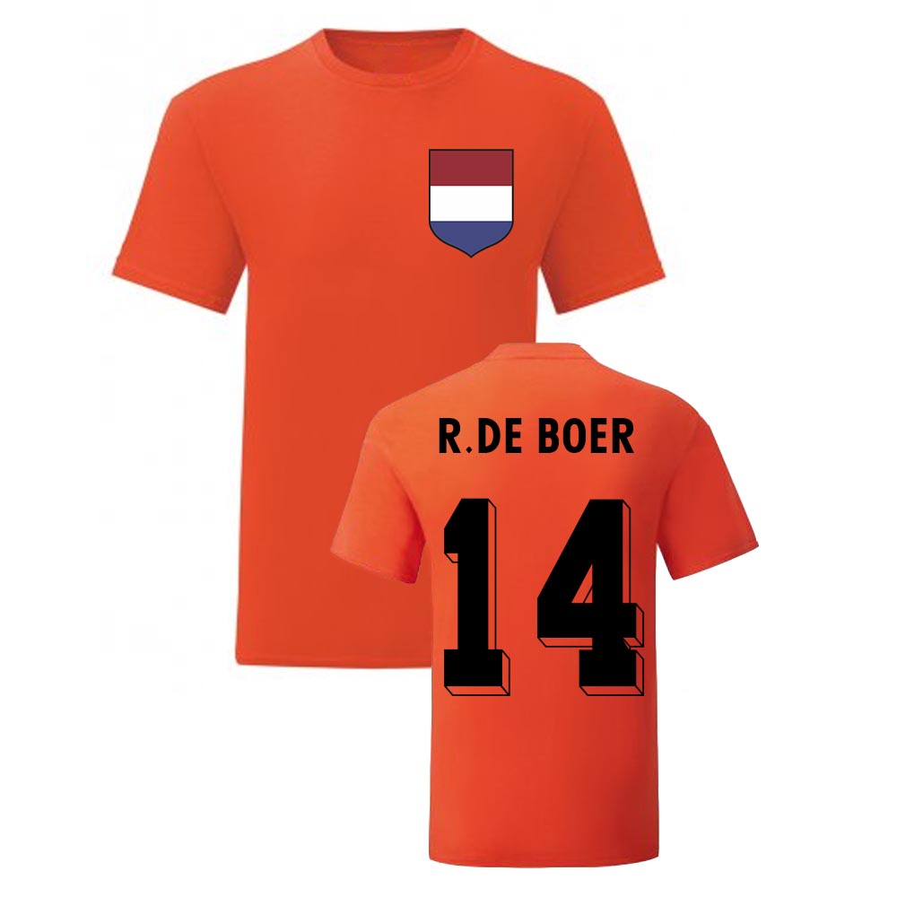 Ronald De Boer Holland National Hero Tee\'s (Orange)