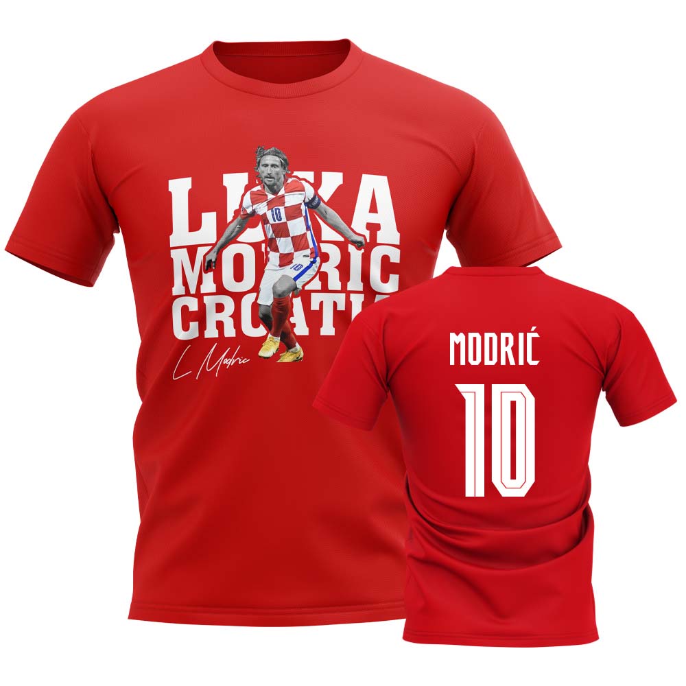 Luka Modric Croatia Player Tee (Red)