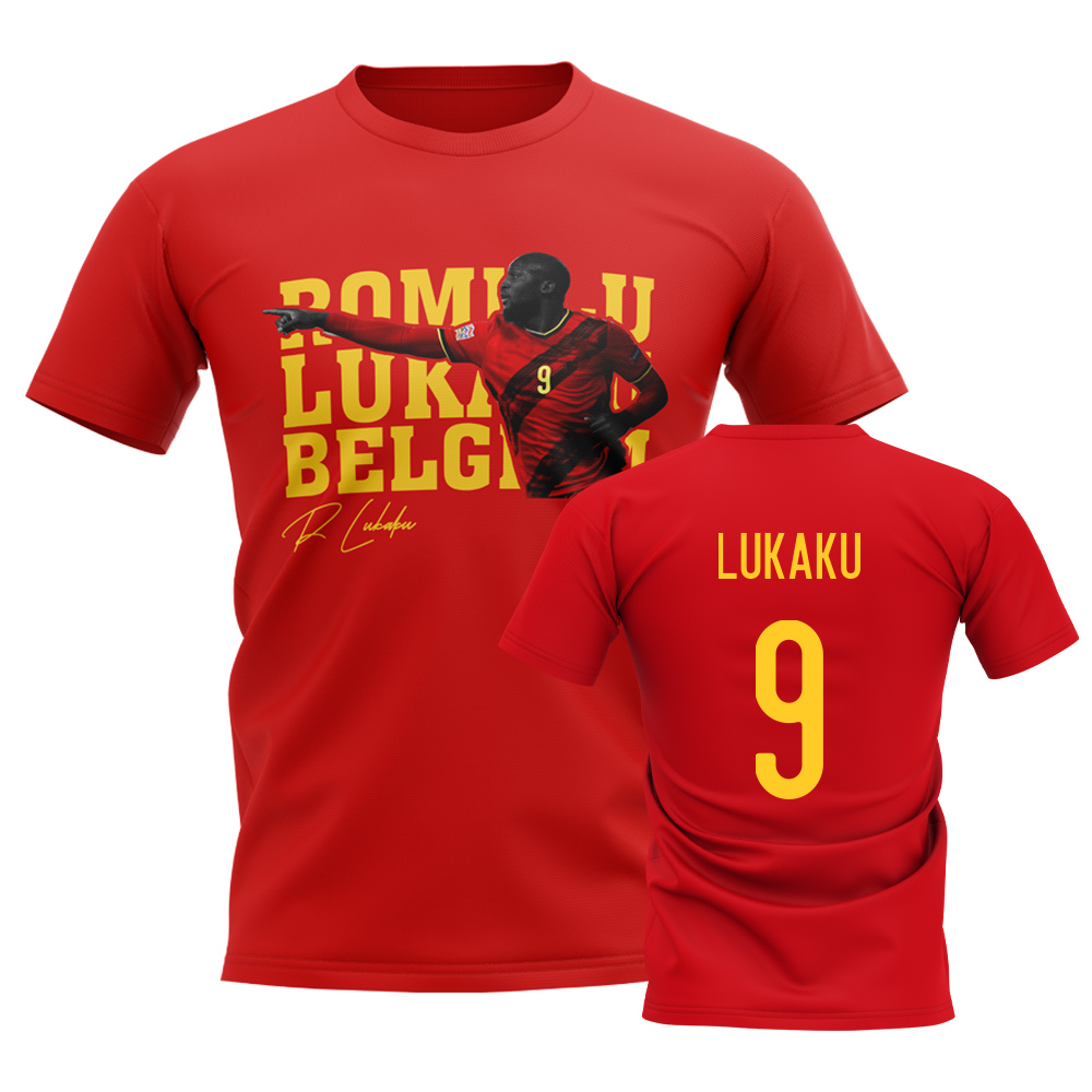 Romelu Lukaku Belgium Player Tee (Red)