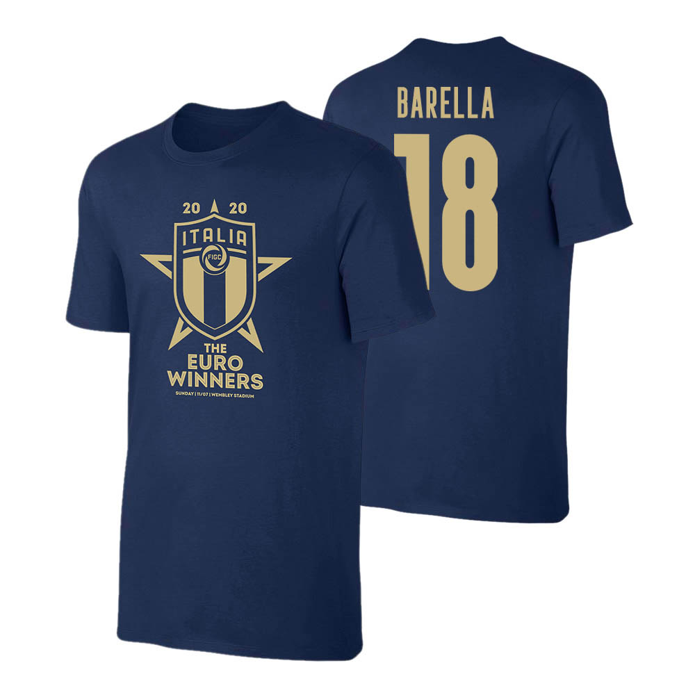 Italy WINNERS Euro 2020 (Barella 18) Dark Blue