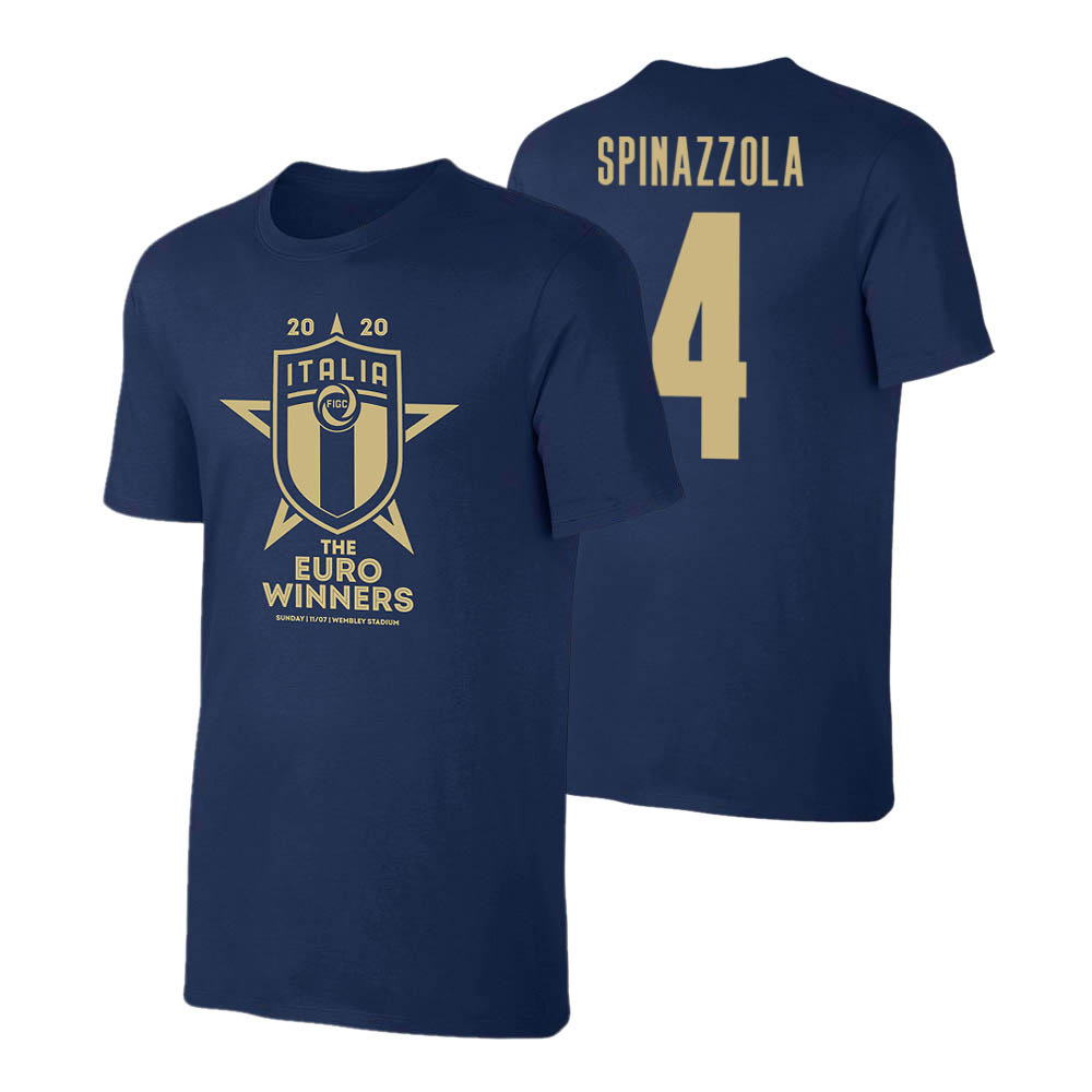 Italy WINNERS Euro 2020 (Spinazzola 4) Dark Blue