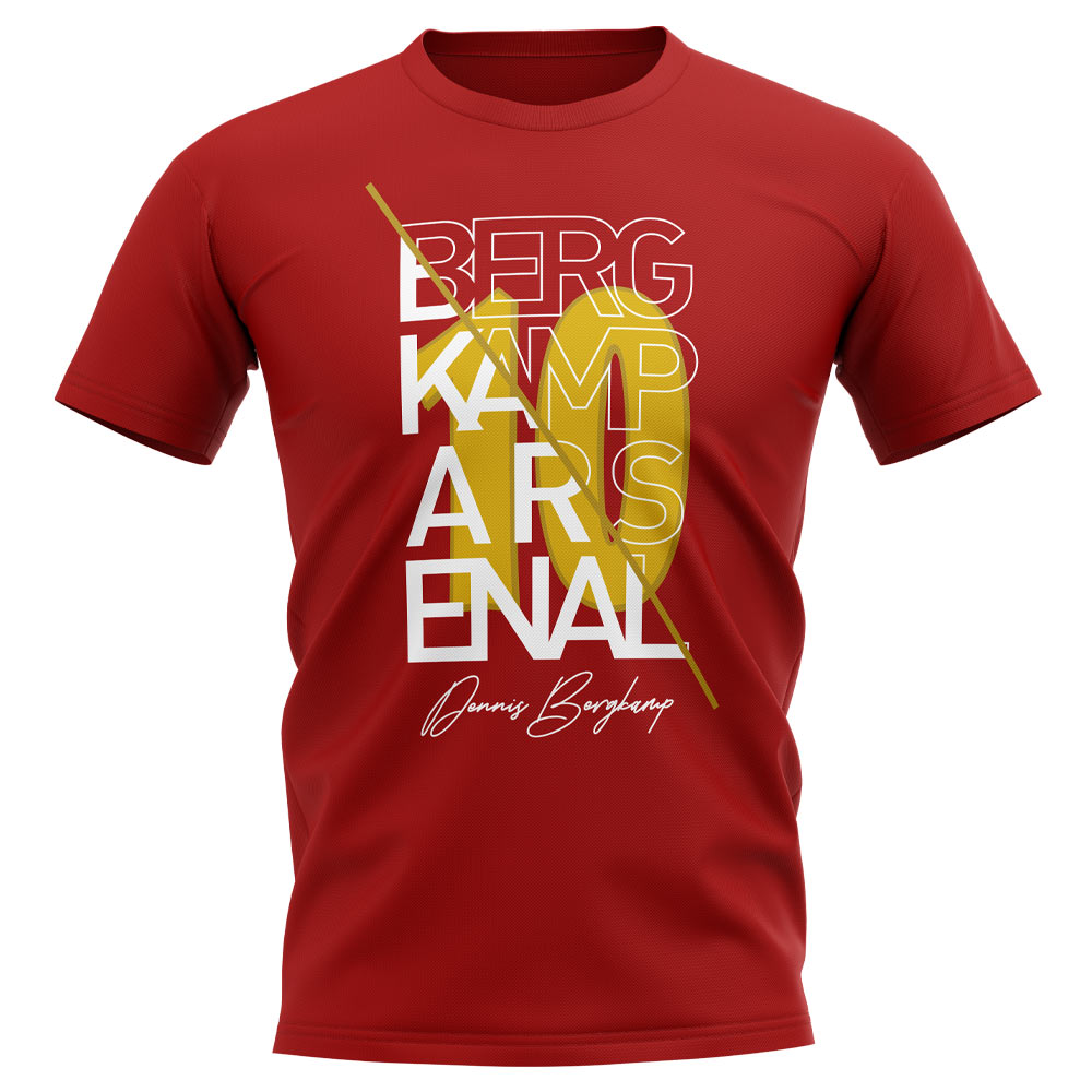 Dennis Bergkamp Arsenal Graphic Signature T-Shirt (Red)