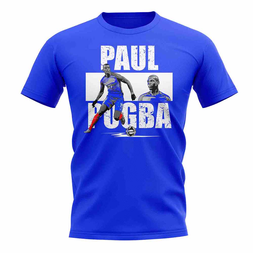 Paul Pogba Player Collage T-Shirt (Blue)