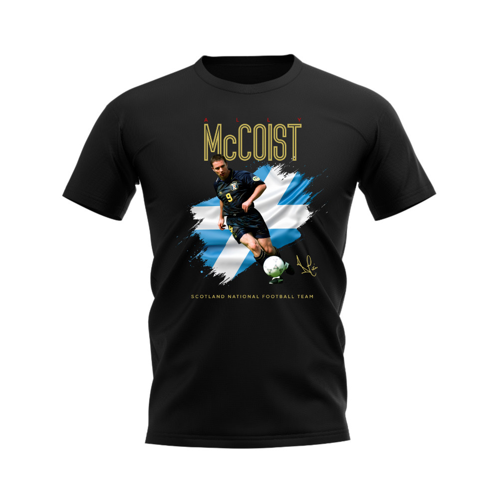 Ally McCoist Scotland Image T-Shirt (Black)