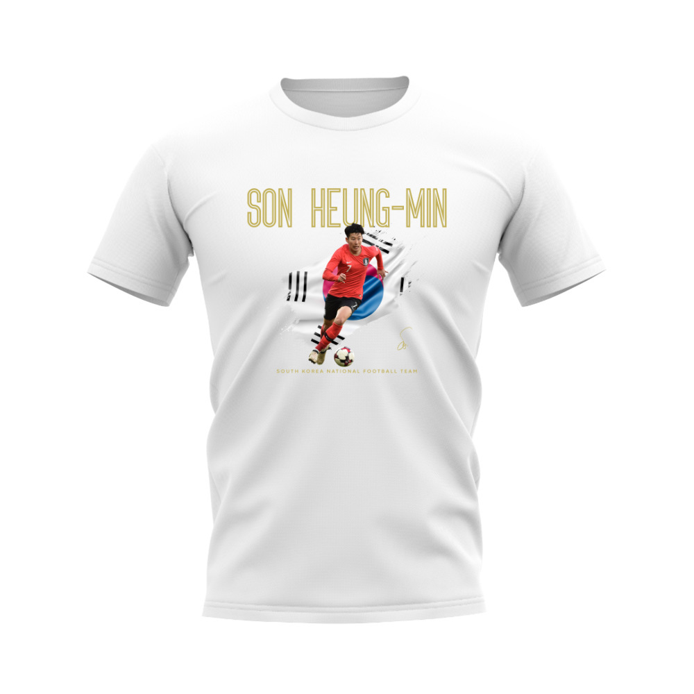 Son Heung-Min South Korea Image T-Shirt (White)