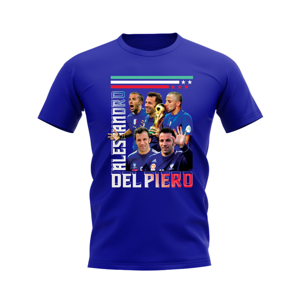 Alessandro Del Piero Italy Bootleg T-Shirt (Blue)