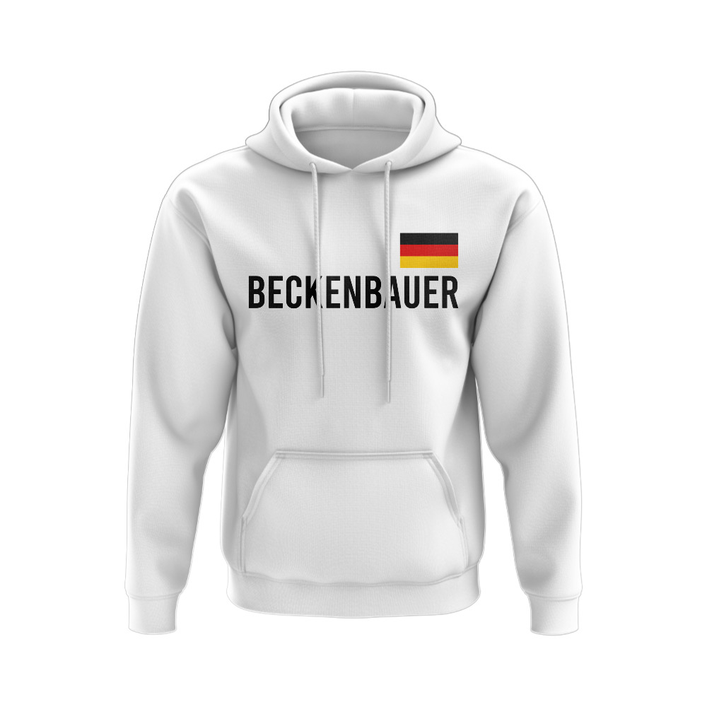 Franz Beckenbauer Germany Flag Hoody (White)