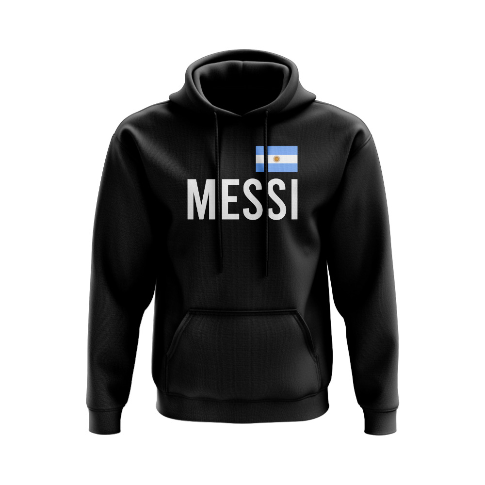 Lionel Messi Argentina Name Hoody (Black)